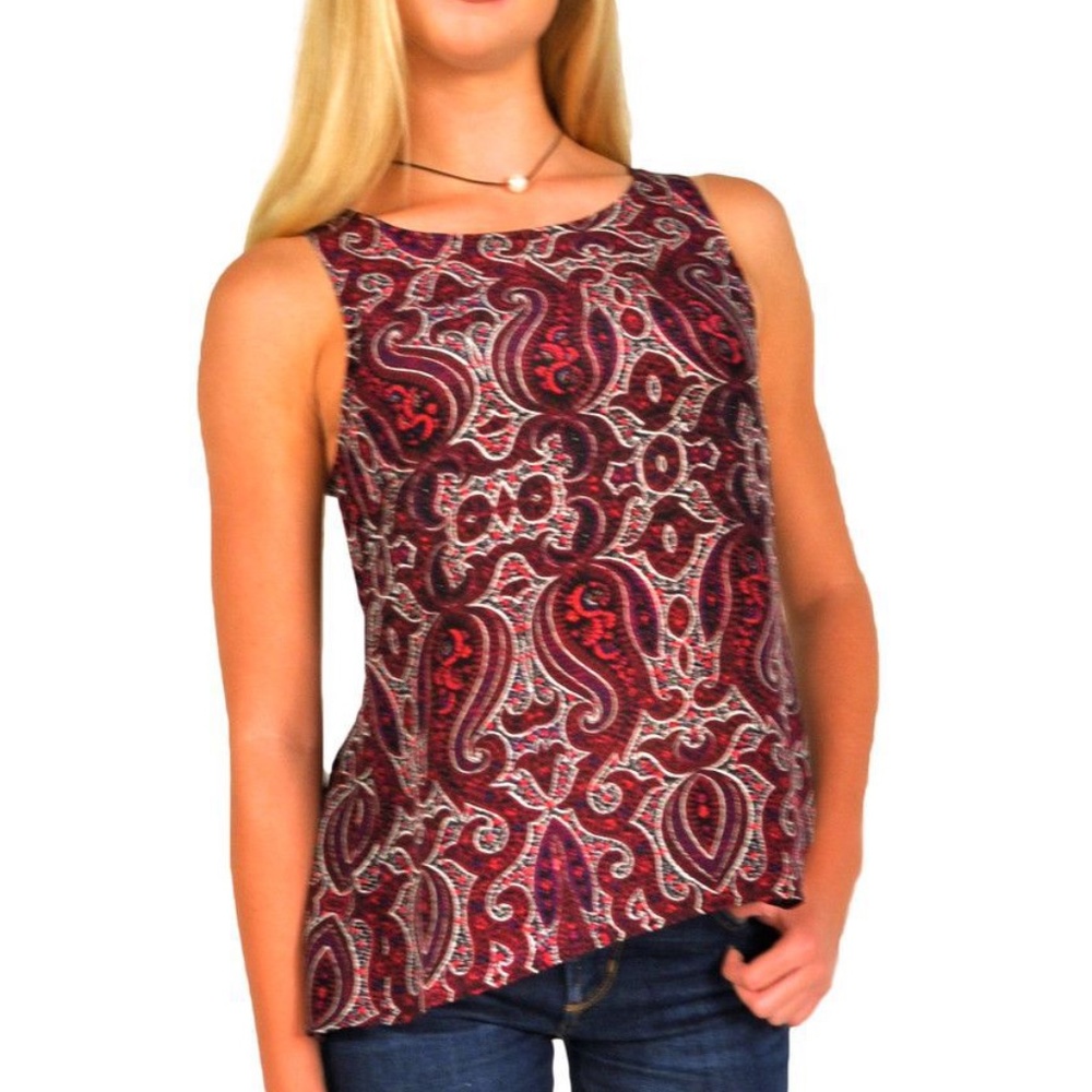 Ella Moss Paisley Back Pleat Tank (NWT!)